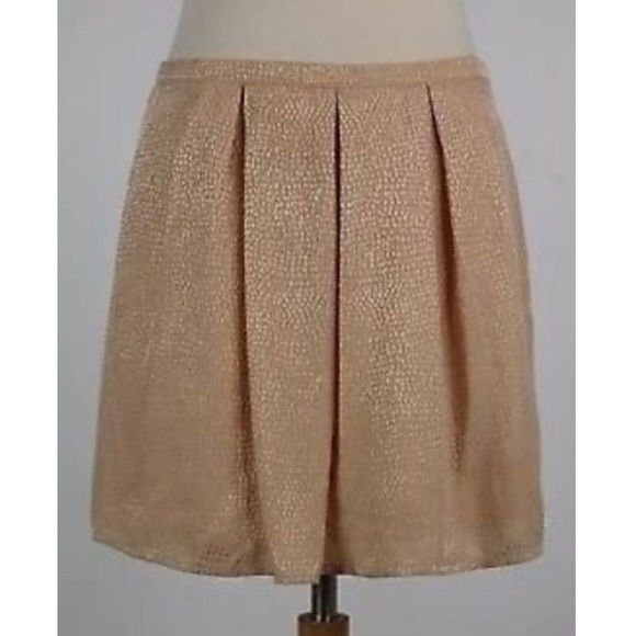 MADEWELL Broadway & Broome Peach Gold Silk Skirt - Picture 6 of 6